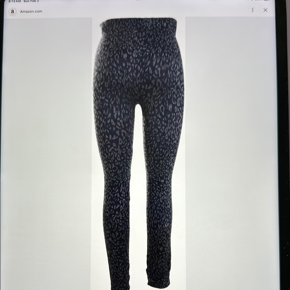 Spanx look at me now Seamless Leggings cheetah leopard size S pre owned